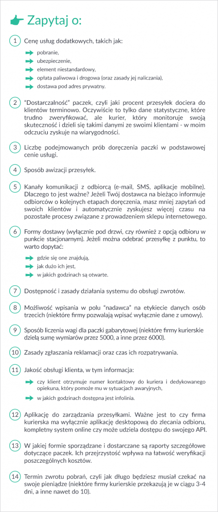Pytania do przewoźnika, które pomogą zorientować się w jego ofercie.