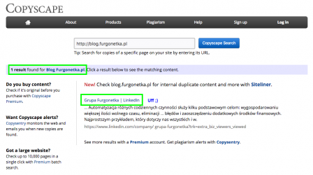 Copyscape, darmowe narzędzie, które dba o unikalne opisy produktów
