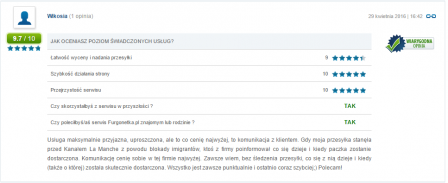 Profesjonalna usługa wpływa na jakość opinii