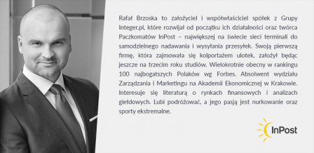 Cross border, Brexit i sprzedaż InPost Express. Rozmowa z Rafałem Brzoską.