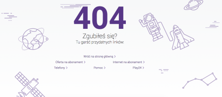 Kreatywna strona błędu 404 - Play