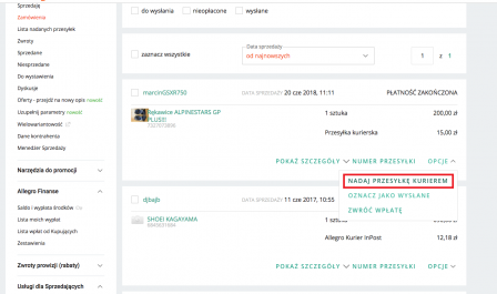 Jak zamówić kuriera z oferty Furgonetka.pl na Allegro?