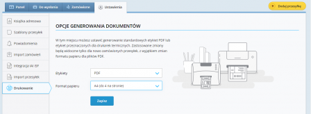 Nowe opcje drukowania w serwisie Furgonetka.pl
