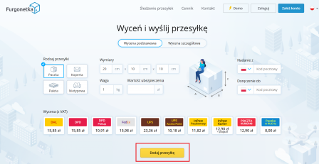 Jak działa zamawianie bez logowania na Furgonetka?