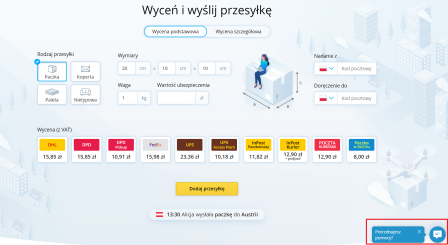 Gdzie znaleźć czat na stronie Furgonetka.pl?