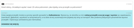 Jak czatbot pomoże sprawdzić koszt przesyłki?